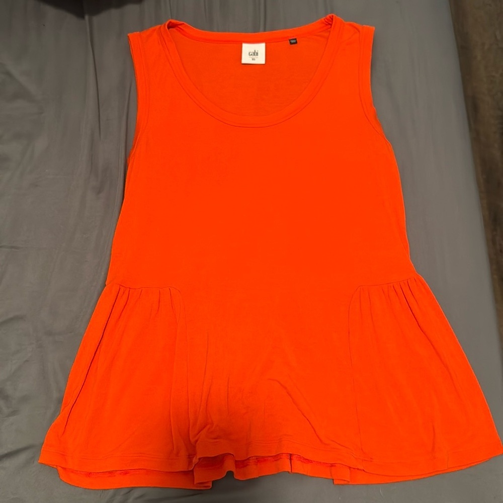 Cabi #5402 Butter Soft Hangout Tank in Orange Size XS
